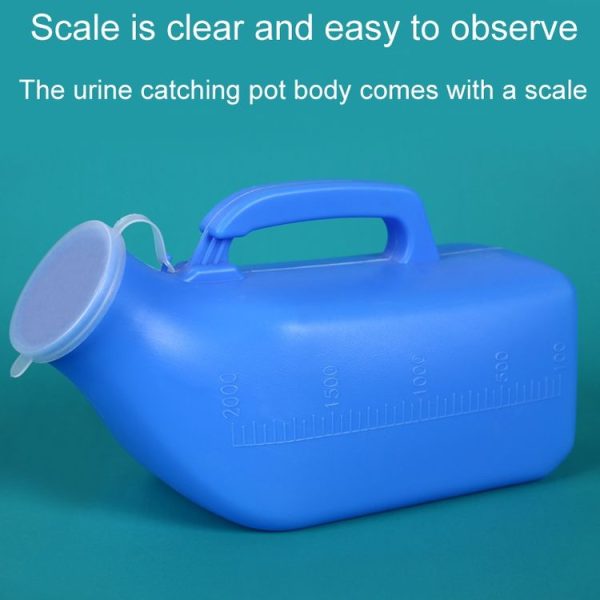 Household Mens Urinal 1200ml Plastic Potty With Lid And Smooth Mouth Urinal (Blue) - Image 5