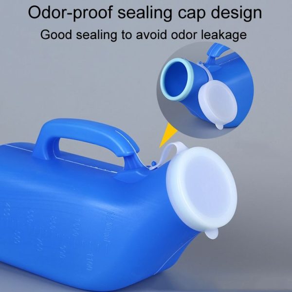 Household Mens Urinal 1200ml Plastic Potty With Lid And Smooth Mouth Urinal (Blue) - Image 8