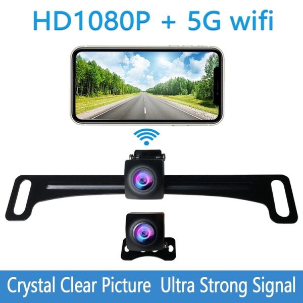 2 In 1 1080P 5G WIFI Wireless Car Reversing Rear Vision Night Vision Camera (LP-1080P) - Image 2