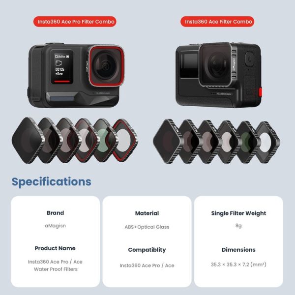 Insta360 Ace Pro UV aMagisn Waterproof Filter Protective Goggles Sports Camera Accessories - Image 4