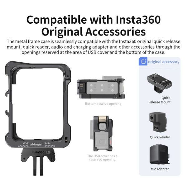 Insta360 Ace / Ace Pro aMagisn Quick Disassembly Metal Rabbit Cage Border Accessories - Image 11