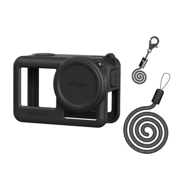 DJI Osmo Action 4 / 3 aMagisn Silicone Protection Case Camera Protection Accessories (Black)