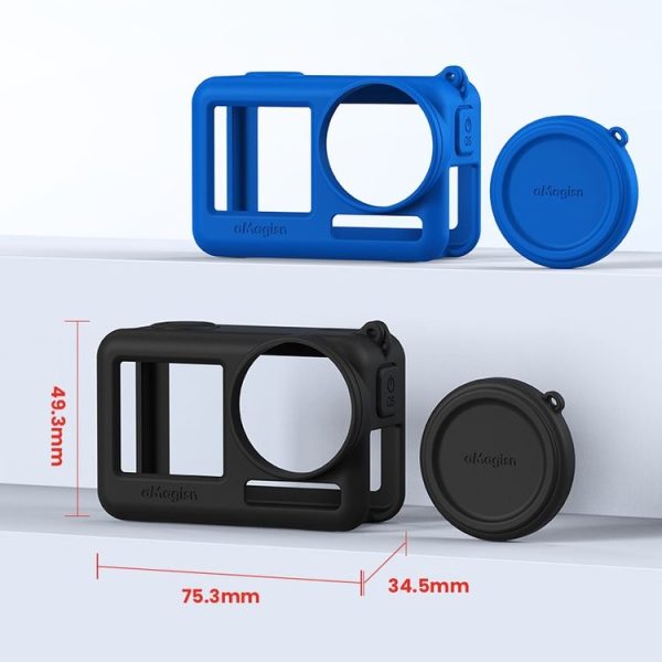 DJI Osmo Action 4 / 3 aMagisn Silicone Protection Case Camera Protection Accessories (Black) - Image 4