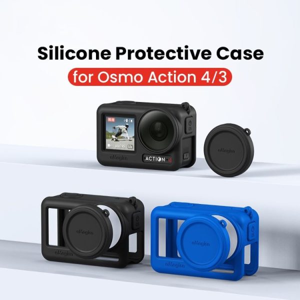 DJI Osmo Action 4 / 3 aMagisn Silicone Protection Case Camera Protection Accessories (Black) - Image 5
