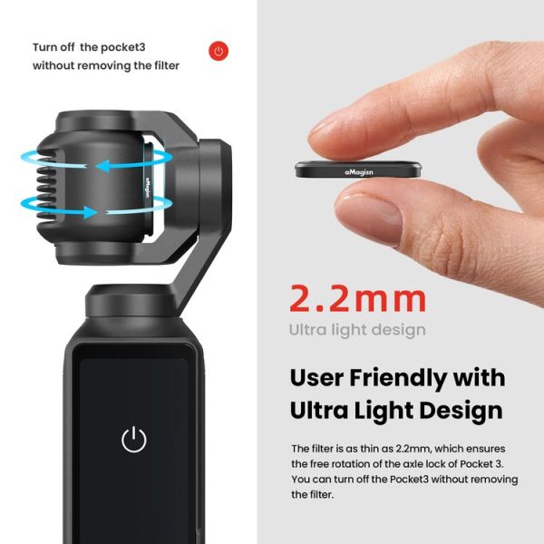 DJI Osmo Pocket 3 aMagisn HD Double Sided Coated Filters Sports Camera Protective Goggles, Style: CPL - Image 9