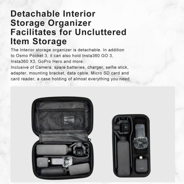 DJI Osmo Pocket 3 aMagisn Small Organizer Bag Sports Camera Protective Accessories (Deep Gray) - Image 9
