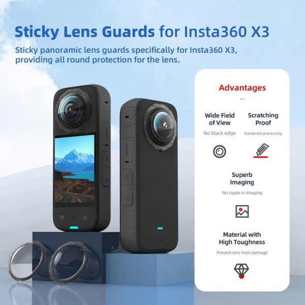 Insta360 X3 aMagisn 2 In 1 Paste Lens Guard Mobility Camera Accessories - Image 4