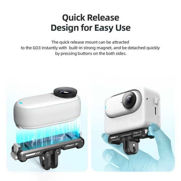 Insta360 GO 3 / 3S aMagisn Magnetic Fast Disassembly Bottom Seat Bracket Sports Camera Accessories - Image 5