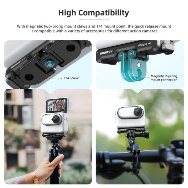 Insta360 GO 3 / 3S aMagisn Magnetic Fast Disassembly Bottom Seat Bracket Sports Camera Accessories - Image 9
