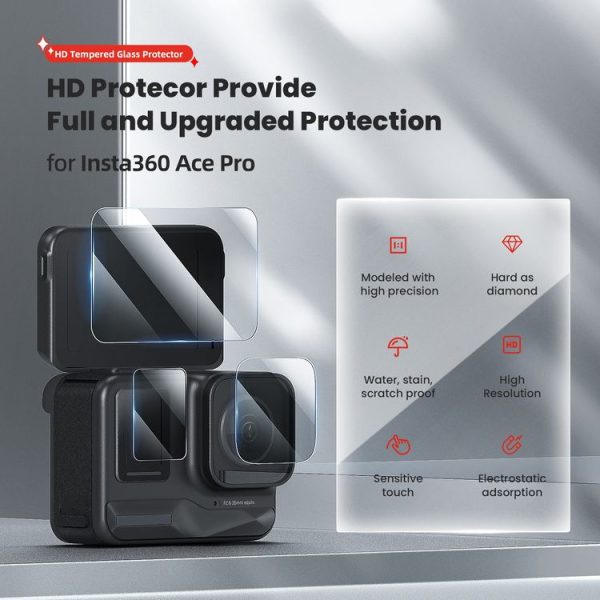 Insta360 Ace Pro aMagisn Tempered Protective Film Sports Camera Accessories, Specification: 1set - Image 3
