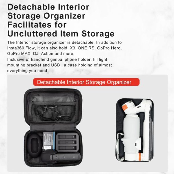 Insta360 Flow aMagisn Small Storage Bag Protective Accessories (Deep Gray) - Image 9