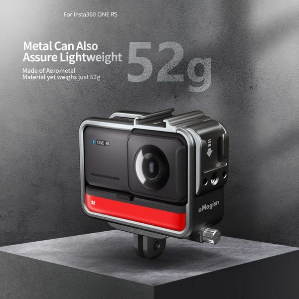 Insta360 ONE RS Series aMagisn Sports Camera Metal Rabbit Cage Cold Shoe Extended Protective Frame - Image 3