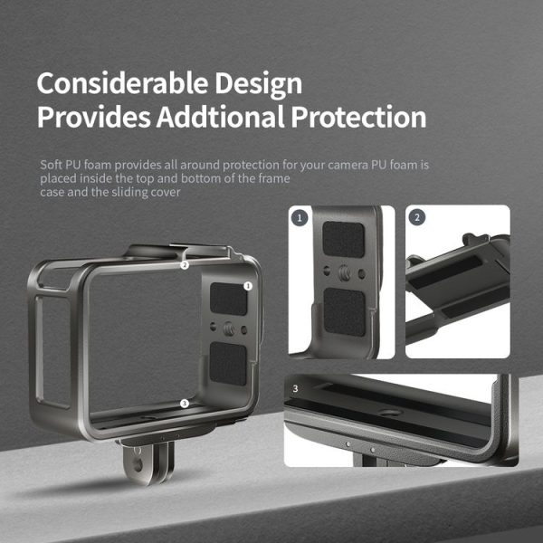 Insta360 ONE RS Series aMagisn Sports Camera Metal Rabbit Cage Cold Shoe Extended Protective Frame - Image 8