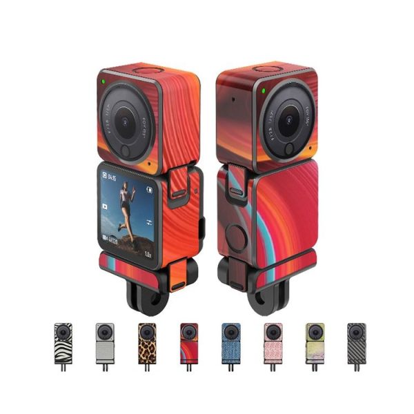 DJI Action 2 aMagisn Body Protection Paper Scratch-Resistant Film Accessories, Style: Dual-screen Model Colorful Painting 2 - Image 2