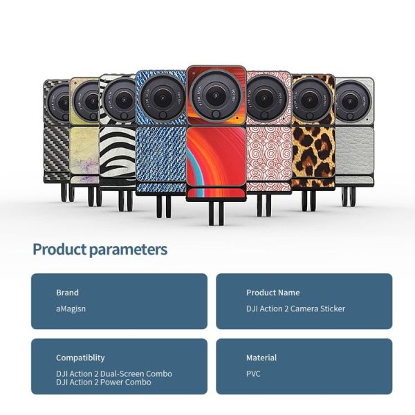 DJI Action 2 aMagisn Body Protection Paper Scratch-Resistant Film Accessories, Style: Dual-screen Model Colorful Painting 2 - Image 7