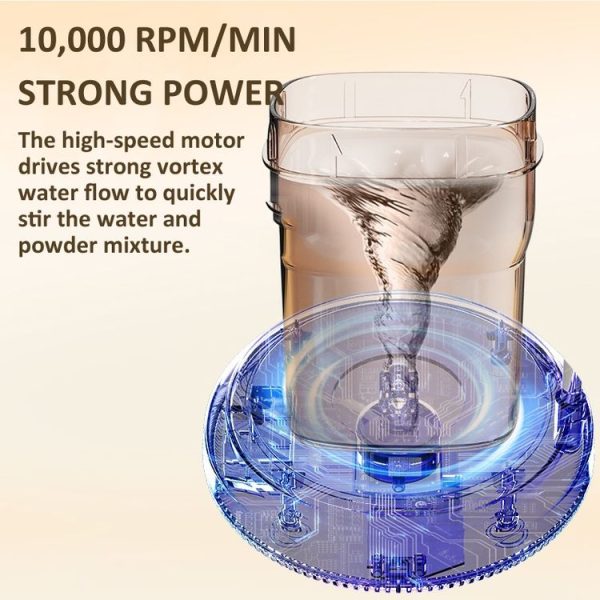 10000rpm / min Magnetic Levitation Electric Coffee Stirrer Milk Shaker Red Wine Decanter (White) - Image 4