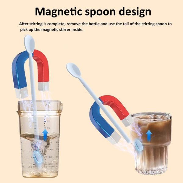 10000rpm / min Magnetic Levitation Electric Coffee Stirrer Milk Shaker Red Wine Decanter (White) - Image 5