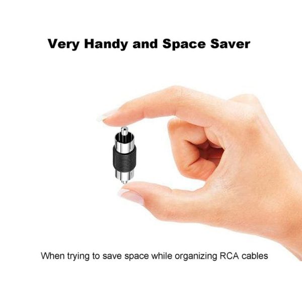 10pcs RCA Lotus Head Straight-through Male Monitoring Audio Adapter AV Butt Joint (Male to Male) - Image 7