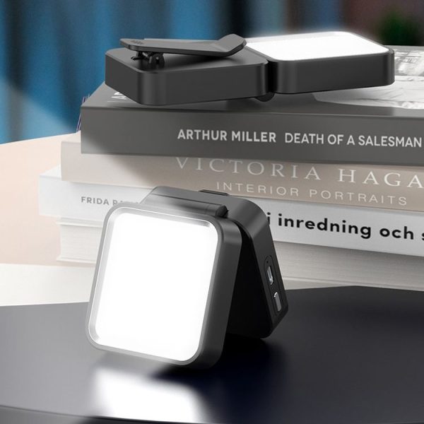 Camping Cycling Lavalier Lamp Night Fishing Light Three-Color Temperature Reading Lamp (Black) - Image 3