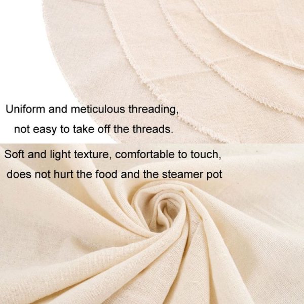 10pcs / Pack 28cm Thickened Non-stick Steamer Cloth Buns Cotton Gauze Matting Cloth (Sizing) - Image 5