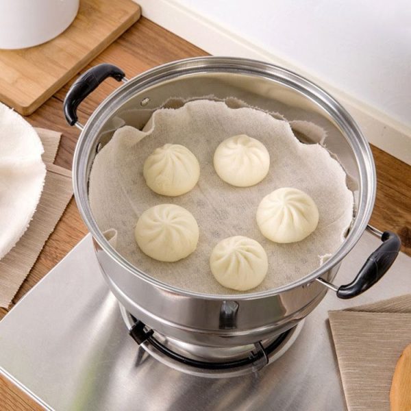 10pcs / Pack 28cm Thickened Non-stick Steamer Cloth Buns Cotton Gauze Matting Cloth (Sizing) - Image 8
