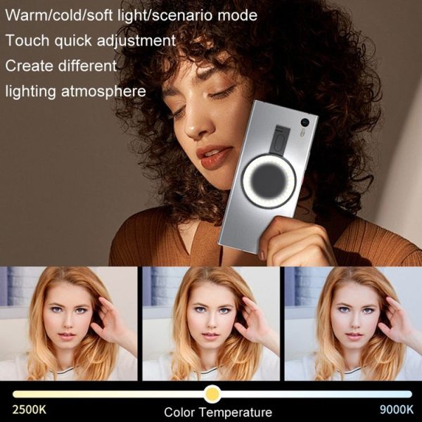 Cell Phone Magnetic Fill Light Portable Photo Pocket Lamp (Black) - Image 13