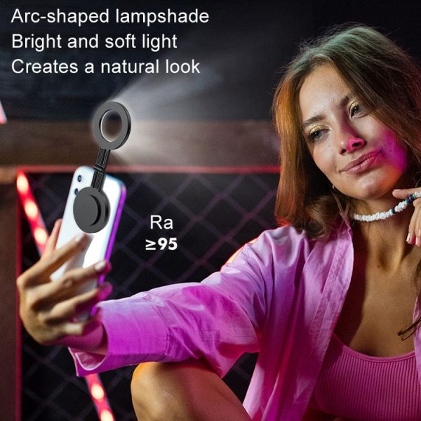 Cell Phone Magnetic Fill Light Portable Photo Pocket Lamp (Black) - Image 14