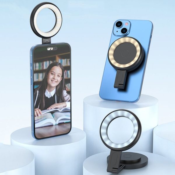 Cell Phone Magnetic Fill Light Portable Photo Pocket Lamp (Black) - Image 2
