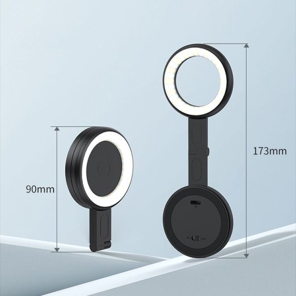 Cell Phone Magnetic Fill Light Portable Photo Pocket Lamp (Black) - Image 3