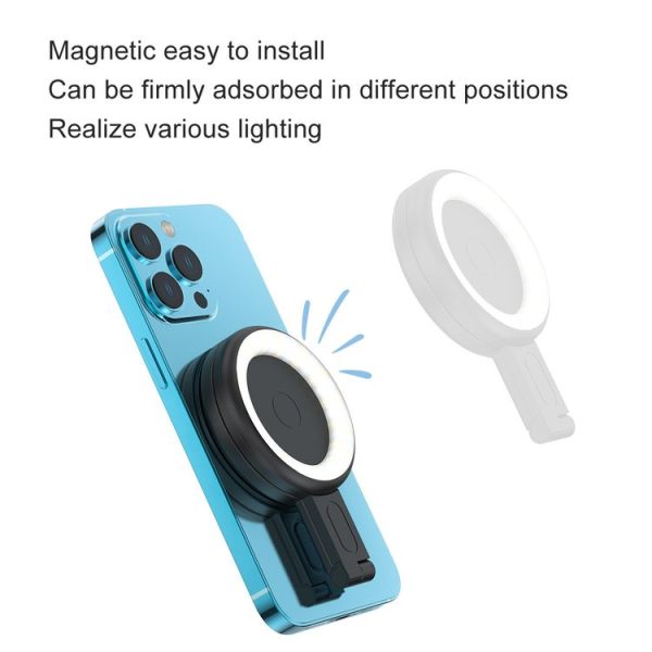 Cell Phone Magnetic Fill Light Portable Photo Pocket Lamp (Black) - Image 6