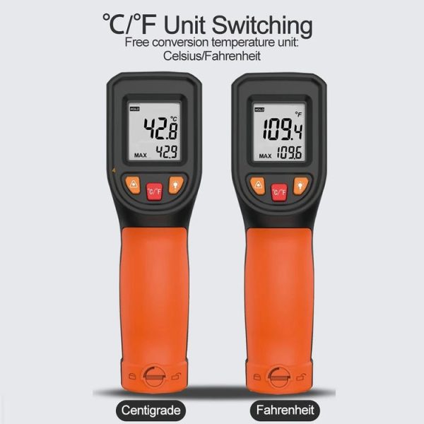 NJTY Digital Display High-Precision Infrared Thermometer For Bakery Kitchen Industry, Spec: T400 - Image 6