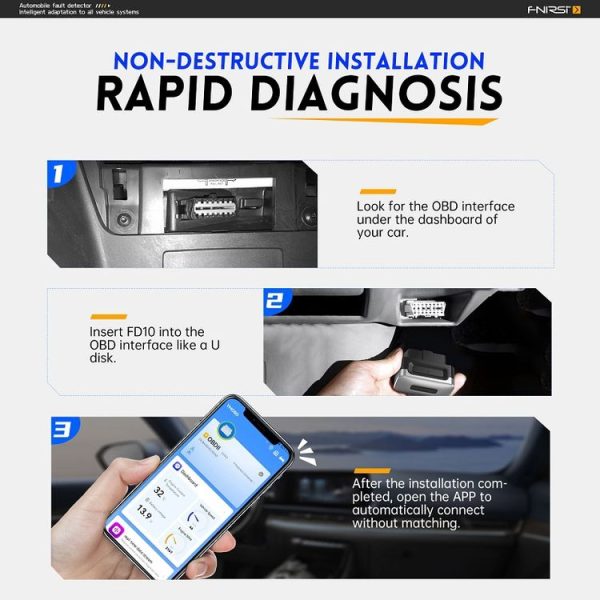 FNIRSI Bluetooth 5.1 Car Engine OBD2 Fault Code Diagnostic Instrument (English) - Image 5