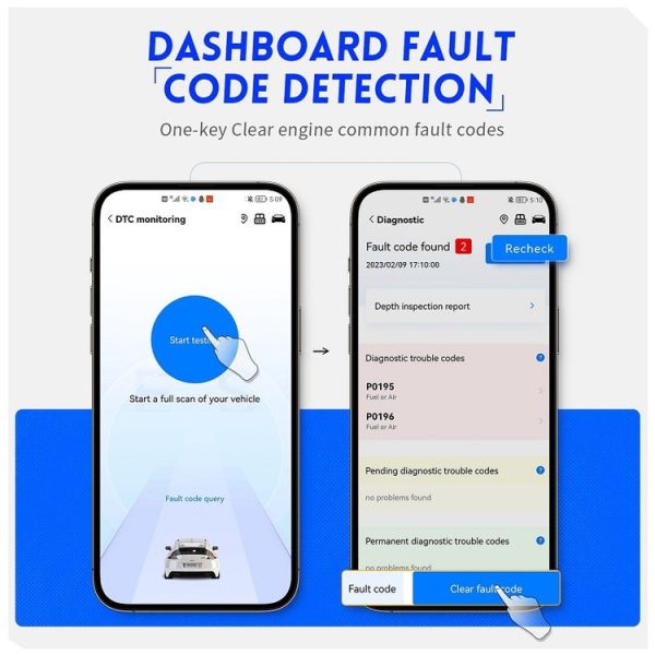 FNIRSI Bluetooth 5.1 Car Engine OBD2 Fault Code Diagnostic Instrument (English) - Image 6