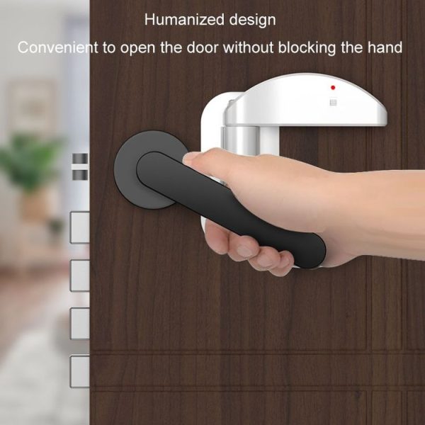 Door Stopper Living Alone Anti Burglary Door Stopper No Hole Child Safety Lock Blocker (White) - Image 10