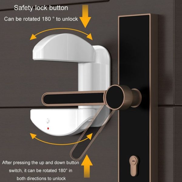 Door Stopper Living Alone Anti Burglary Door Stopper No Hole Child Safety Lock Blocker (White) - Image 11
