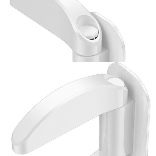 Door Stopper Living Alone Anti Burglary Door Stopper No Hole Child Safety Lock Blocker (White) - Image 4