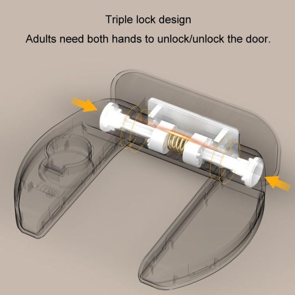 Door Stopper Living Alone Anti Burglary Door Stopper No Hole Child Safety Lock Blocker (White) - Image 8
