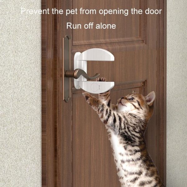 Door Stopper Living Alone Anti Burglary Door Stopper No Hole Child Safety Lock Blocker (White) - Image 9