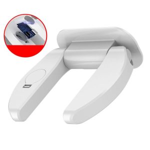 Living Alone Anti Burglary Door Stopper No Hole Child Safety Lock With Alarm (White)