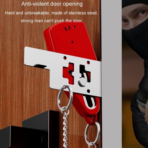 Door Stopper Home Burglary Girls Live Alone Security Lock Inside Opening Door Plug, Style: Without Alarm - Image 10