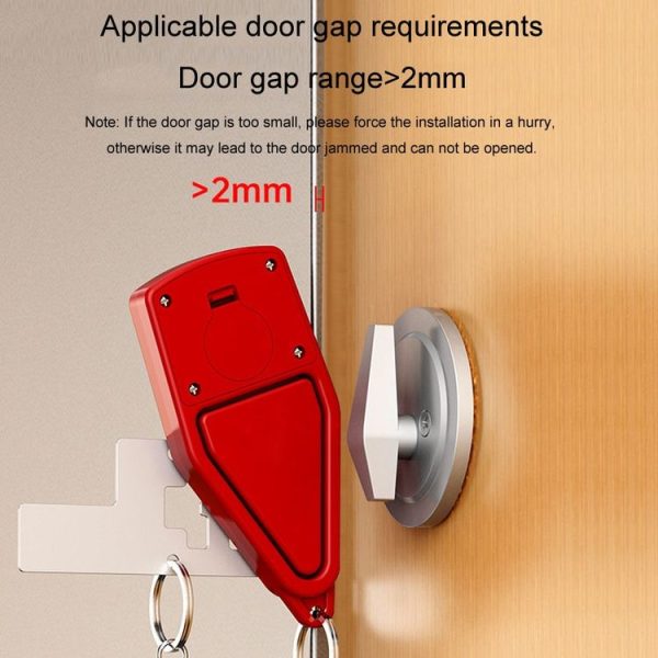 Door Stopper Home Burglary Girls Live Alone Security Lock Inside Opening Door Plug, Style: Without Alarm - Image 7