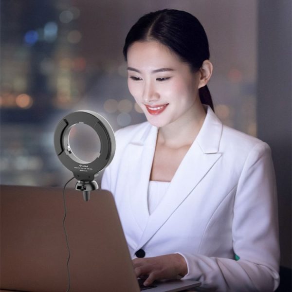 YRing48 4-Inch 48LEDs Laptop Camera Video Conference Live Beauty Ring Fill Light, Spec: Clip Set - Image 11