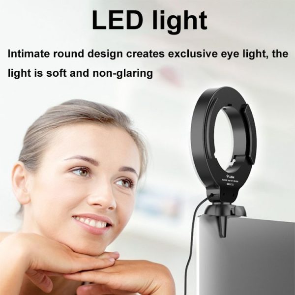 YRing48 4-Inch 48LEDs Laptop Camera Video Conference Live Beauty Ring Fill Light, Spec: Clip Set - Image 6