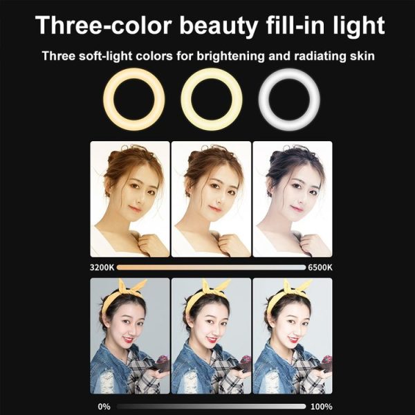 YRing48 4-Inch 48LEDs Laptop Camera Video Conference Live Beauty Ring Fill Light, Spec: Clip Set - Image 8