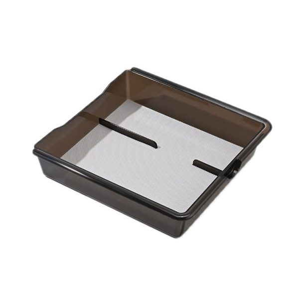 2023.9 Tesla Model3 Silicone Double-Layer Storage Box, Color: Black Central Control