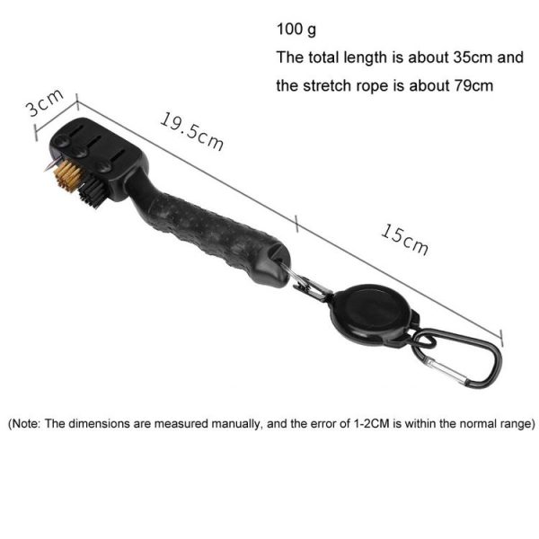 PGM SZ008 Golf Club Brush Retractable Multifunctional Cleaning Brush Golf Accessories (Black) - Image 3