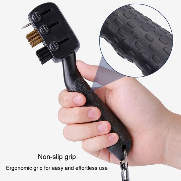 PGM SZ008 Golf Club Brush Retractable Multifunctional Cleaning Brush Golf Accessories (Black) - Image 5