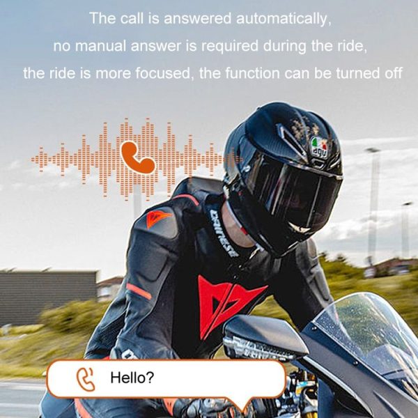 Motorcycle Helmet Bluetooth 5.0 Stereo Music Cycling Headphones (V10) - Image 7