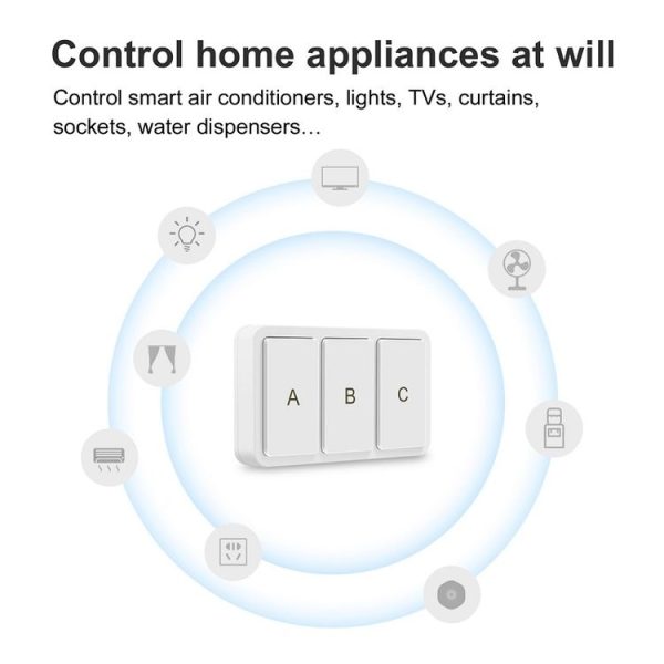 Zigbee Tuya Smart 3-key Situational Wireless Smart Switch (3 Road) - Image 4