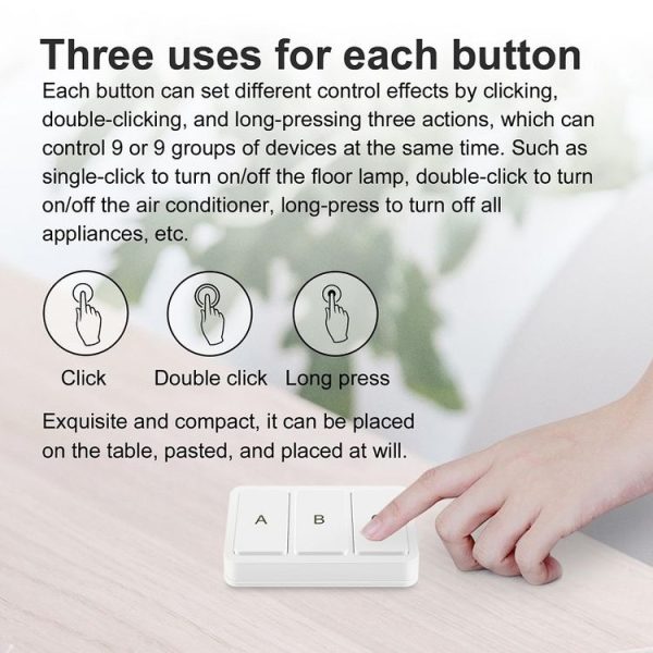Zigbee Tuya Smart 3-key Situational Wireless Smart Switch (3 Road) - Image 7